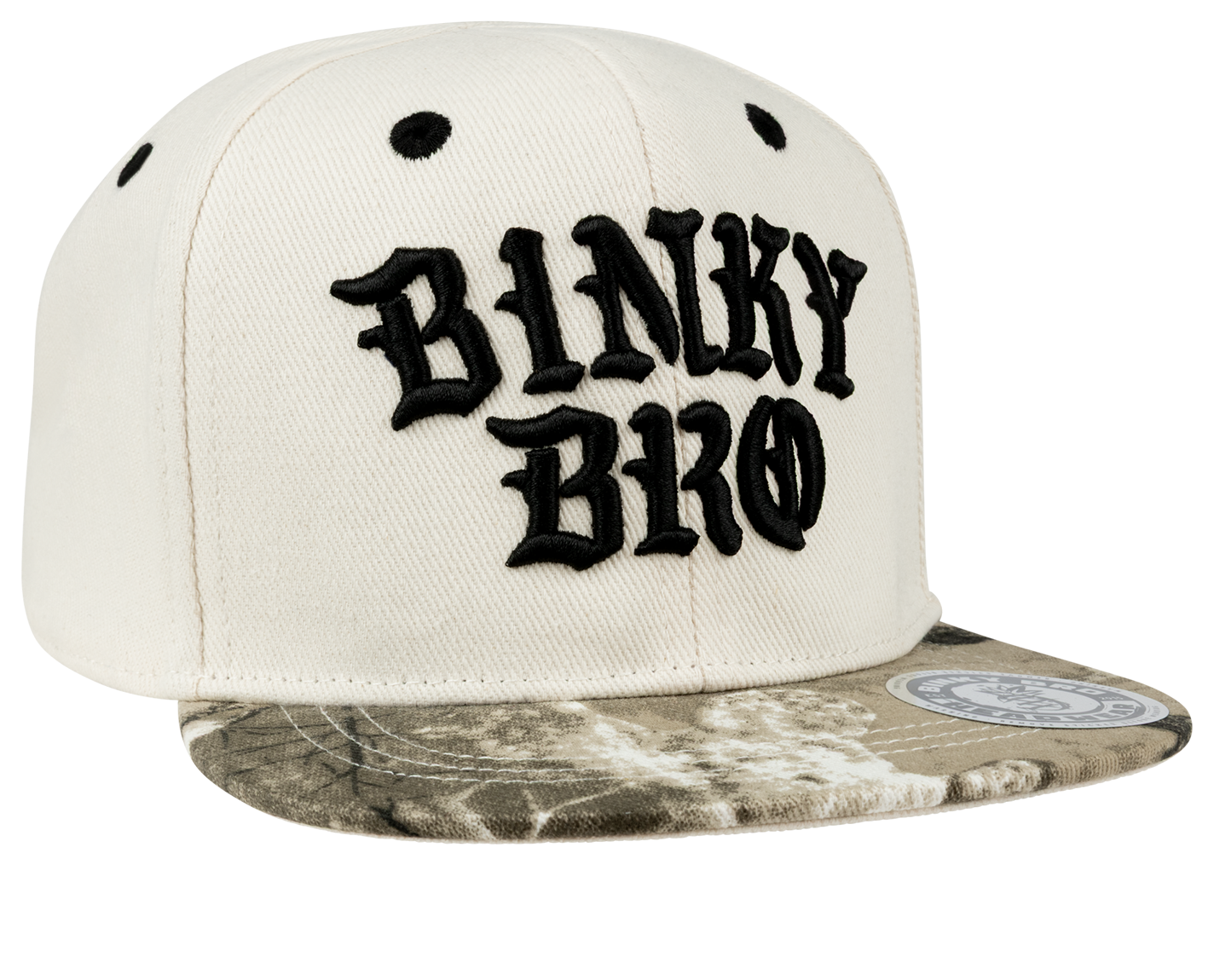 Stylish Durban SB snapback hat featuring a cream crown and a patterned brim, designed for infants and toddlers.